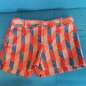 NWOT Loft Pink Blue Dressy Shorts Metallic Tweed